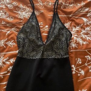 Black Lace Cocktail body con dress size Small
